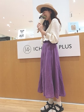 「Chaco（チャコ）のアイテム」を使った、14+ あべのHOOP店 スタッフさん（レディース・165cm）の夏コーディネート