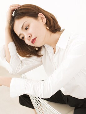 「AZUL ENCANTO（アズールエンカント）のアイテム（シャツ/ブラウス）」を使った、喜欢兔兔的兔子さん（レディース・169cm）の冬コーディネート