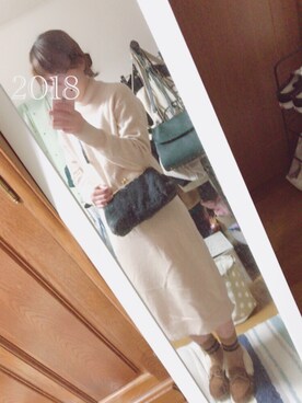 「新年一発目」｜「アイテム（モカシン/デッキシューズ）」を使った、ユズルさん（レディース・150cm）の冬コーディネート