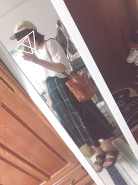 「キャップ×メガネ」｜「アイテム（その他）」を使った、ユズルさん（レディース・150cm）の夏コーディネート