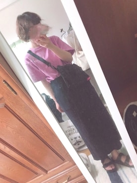 「カラーTシャツ」｜「アイテム（その他）」を使った、ユズルさん（レディース・150cm）の夏コーディネート