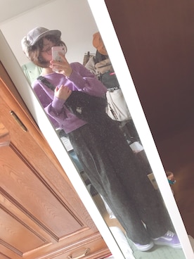 「もけもけ」｜「アイテム（キャップ）」を使った、ユズルさん（レディース・150cm）の秋コーディネート