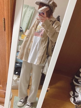 「コーデュロイキャップ」｜ユズルさん（レディース・150cm）の秋コーディネート