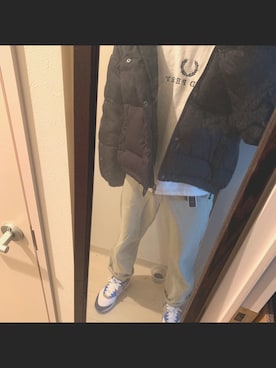 「ニコアンド」｜「アイテム（その他アウター）」を使った、KAI NARISAWAさん（メンズ・174cm）の冬コーディネート