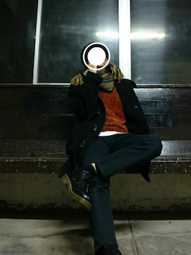 「Paul Smith（ポールスミス）のアイテム（ダッフルコート）」を使った、ともき / 畳屋さんさん（メンズ・173cm）の冬コーディネート