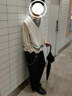 「Paul Smith（ポールスミス）のアイテム（キーホルダー）」を使った、ともき / 畳屋さんさん（メンズ・173cm）の春コーディネート