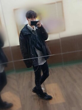 「UNIQLO（ユニクロ）の50色ソックス（消臭機能付き）（ソックス/靴下）」を使った、ともき / 畳屋さんさん（メンズ・173cm）の冬コーディネート