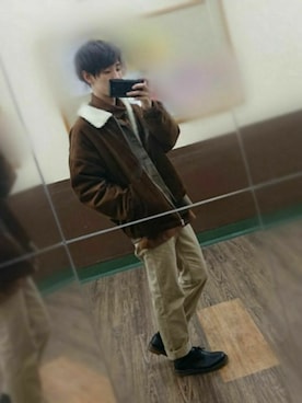 「UNIQLO（ユニクロ）の50色ソックス（消臭機能付き）（ソックス/靴下）」を使った、ともき / 畳屋さんさん（メンズ・173cm）の冬コーディネート