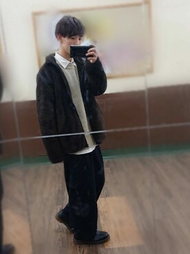 「UNIQLO（ユニクロ）の50色ソックス（消臭機能付き）（ソックス/靴下）」を使った、ともき / 畳屋さんさん（メンズ・173cm）の冬コーディネート