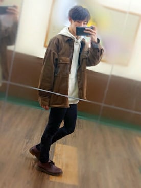 「UNIQLO（ユニクロ）の50色ソックス（消臭機能付き）（ソックス/靴下）」を使った、ともき / 畳屋さんさん（メンズ・173cm）の冬コーディネート