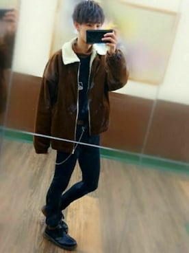 「UNIQLO（ユニクロ）の50色ソックス（消臭機能付き）（ソックス/靴下）」を使った、ともき / 畳屋さんさん（メンズ・173cm）の冬コーディネート