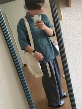「OMNIGOD（オムニゴッド）のアイテム（バッグ）」を使った、Ｈiiさん（メンズ・162cm）の夏コーディネート