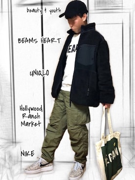 「パイソン柄」｜「アイテム（その他アウター）」を使った、べー。さん（メンズ・171cm）の冬コーディネート