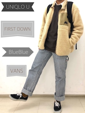 「ヒッコリー」｜「アイテム（ブルゾン）」を使った、べー。さん（メンズ・171cm）の春コーディネート
