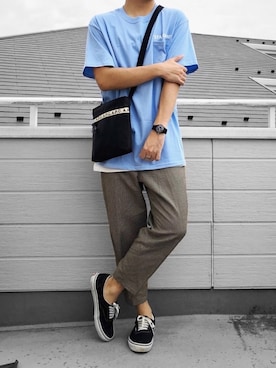「HIGH! STANDARD（ハイスタンダード）のアイテム」を使った、べー。さん（メンズ・171cm）の夏コーディネート