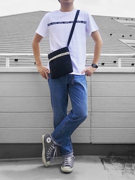 「A.P.C.」｜「アイテム（財布/小物）」を使った、べー。さん（メンズ・171cm）の夏コーディネート