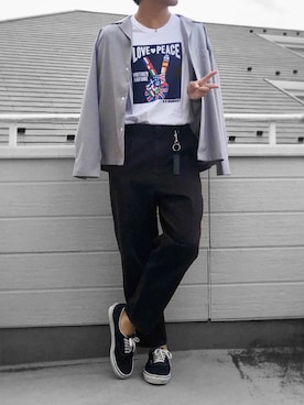 「A.P.C.（アーペーセー）のアイテム（キーホルダー）」を使った、べー。さん（メンズ・171cm）の秋コーディネート