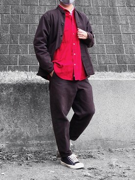 「Steven Alan（スティーブンアラン）のアイテム（カバーオール）」を使った、べー。さん（メンズ・171cm）の秋コーディネート