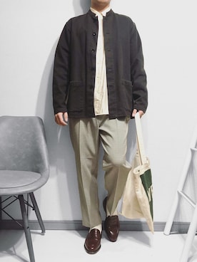 「Steven Alan（スティーブンアラン）のアイテム（カバーオール）」を使った、べー。さん（メンズ・171cm）の秋コーディネート
