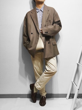 「CIAOPANIC TYPY（チャオパニックティピー）のアイテム（チノパンツ）」を使った、べー。さん（メンズ・171cm）の冬コーディネート