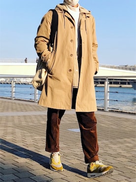 「UNIQLO（ユニクロ）のタートルネックT（長袖）（Tシャツ/カットソー）」を使った、べー。さん（メンズ・171cm）の冬コーディネート