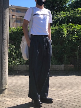 「A.P.C.（アーペーセー）のアイテム（キーホルダー）」を使った、べー。さん（メンズ・171cm）の夏コーディネート
