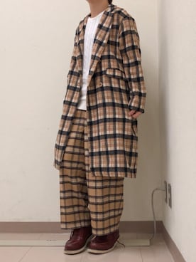 「アイテム（チェスターコート）」を使った、ちびさん（メンズ・158cm・10代）の秋コーディネート