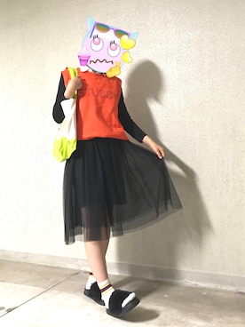 「WC（ダブル シー）のアイテム（トートバッグ）」を使った、etsuさん（レディース・169cm）の春コーディネート