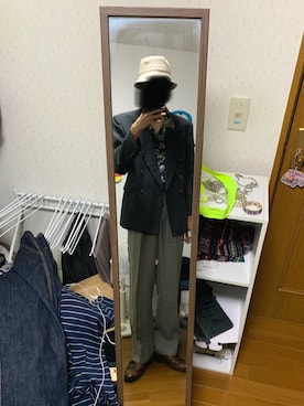 「ECCO」｜クロネコ山川さん（メンズ・181cm）の夏コーディネート