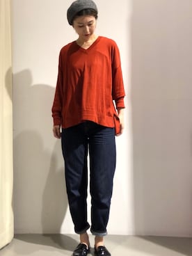 「ワンウォッシュデニム」｜Fukusunさん（レディース・165cm）の秋コーディネート
