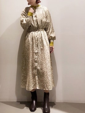 「アイテム（ワンピース/ドレス）」を使った、Fukusunさん（レディース・165cm・40代）の冬コーディネート