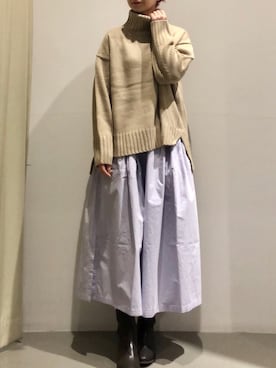 「ラベンダー」｜Fukusunさん（レディース・165cm）の冬コーディネート