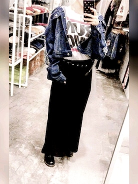 「＃デニム」｜「アイテム（デニムジャケット）」を使った、momo_coさん（レディース・160cm）の秋コーディネート