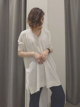 「アパレルスタッフ」｜「アイテム（腕時計）」を使った、momo_coさん（レディース・160cm）の春コーディネート