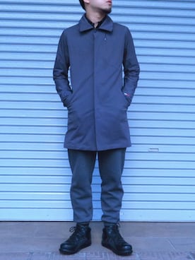 「アイテム（スニーカー、ブラック系）」を使った、CLUTCHofficialさん（メンズ・165cm）の春コーディネート