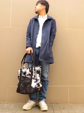 「アイテム（ダウンジャケット/コート）」を使った、CLUTCHofficialさん（メンズ・165cm）の春コーディネート