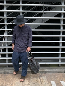 「Johnbull Private labo（ジョンブルプライベートラボ）のアイテム（トップス）」を使った、to48さん（メンズ・173cm）の夏コーディネート