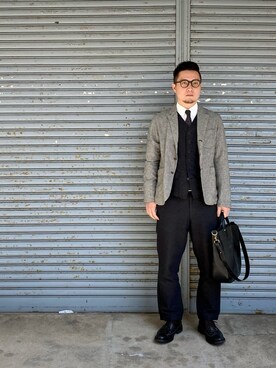 「Johnbull Private labo（ジョンブルプライベートラボ）のアイテム（ジャケット/アウター）」を使った、to48さん（メンズ・173cm）の春コーディネート