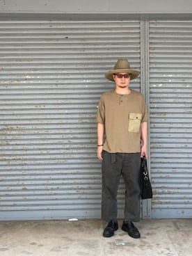 「Johnbull Private labo（ジョンブルプライベートラボ）のアイテム（トップス）」を使った、to48さん（メンズ・173cm）の夏コーディネート