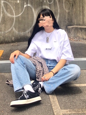 「ADER error（アーダーエラー）のアイテム」を使った、かりんさん（レディース・166cm）の夏コーディネート