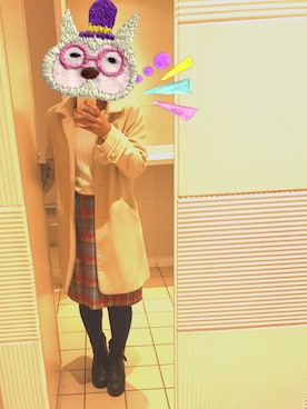「ehka sopo（エヘカソポ）のアイテム（ピーコート）」を使った、きみさん（レディース・160cm）の冬コーディネート