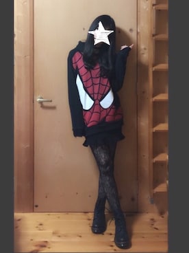 「MICOAMERI（ミコアメリ）のアイテム（スカート）」を使った、MARさん（レディース・158cm）の冬コーディネート