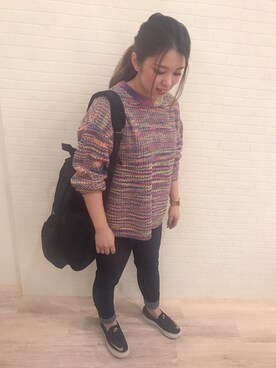「Janiss（ジャニス）のアイテム（トップス）」を使った、JANISS STAFFさん（レディース・160cm）の秋コーディネート