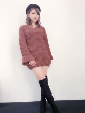 「Janiss（ジャニス）のアイテム（トップス）」を使った、JANISS STAFFさん（レディース・160cm）の秋コーディネート