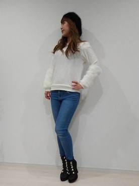 「Janiss（ジャニス）のアイテム（トップス）」を使った、JANISS STAFFさん（レディース・160cm）の秋コーディネート