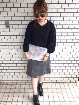 「Janiss（ジャニス）のアイテム」を使った、JANISS STAFFさん（レディース・160cm）の秋コーディネート