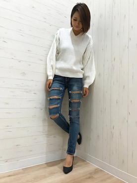 「Janiss（ジャニス）のアイテム」を使った、JANISS STAFFさん（レディース・160cm）の秋コーディネート