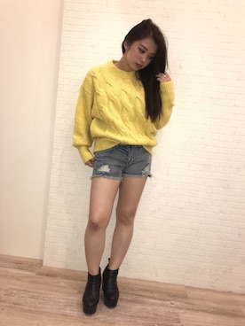 「Janiss（ジャニス）のアイテム（トップス）」を使った、JANISS STAFFさん（レディース・160cm）の秋コーディネート