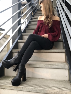 「Janiss（ジャニス）のアイテム」を使った、JANISS STAFFさん（レディース・160cm）の冬コーディネート