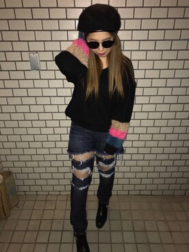 「Janiss（ジャニス）のアイテム」を使った、JANISS STAFFさん（レディース・160cm）の冬コーディネート